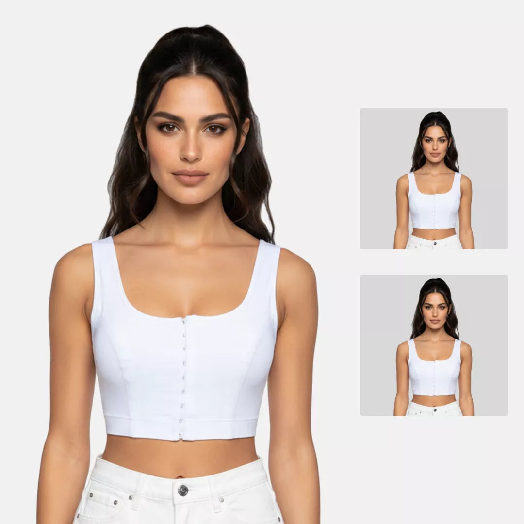 Front Open Hook And Eye Bra White Pack Of 2