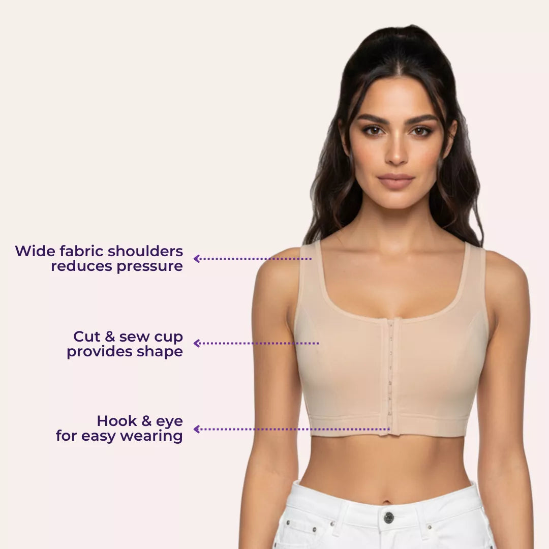 Front Open Hook Bra Detailing-Skin