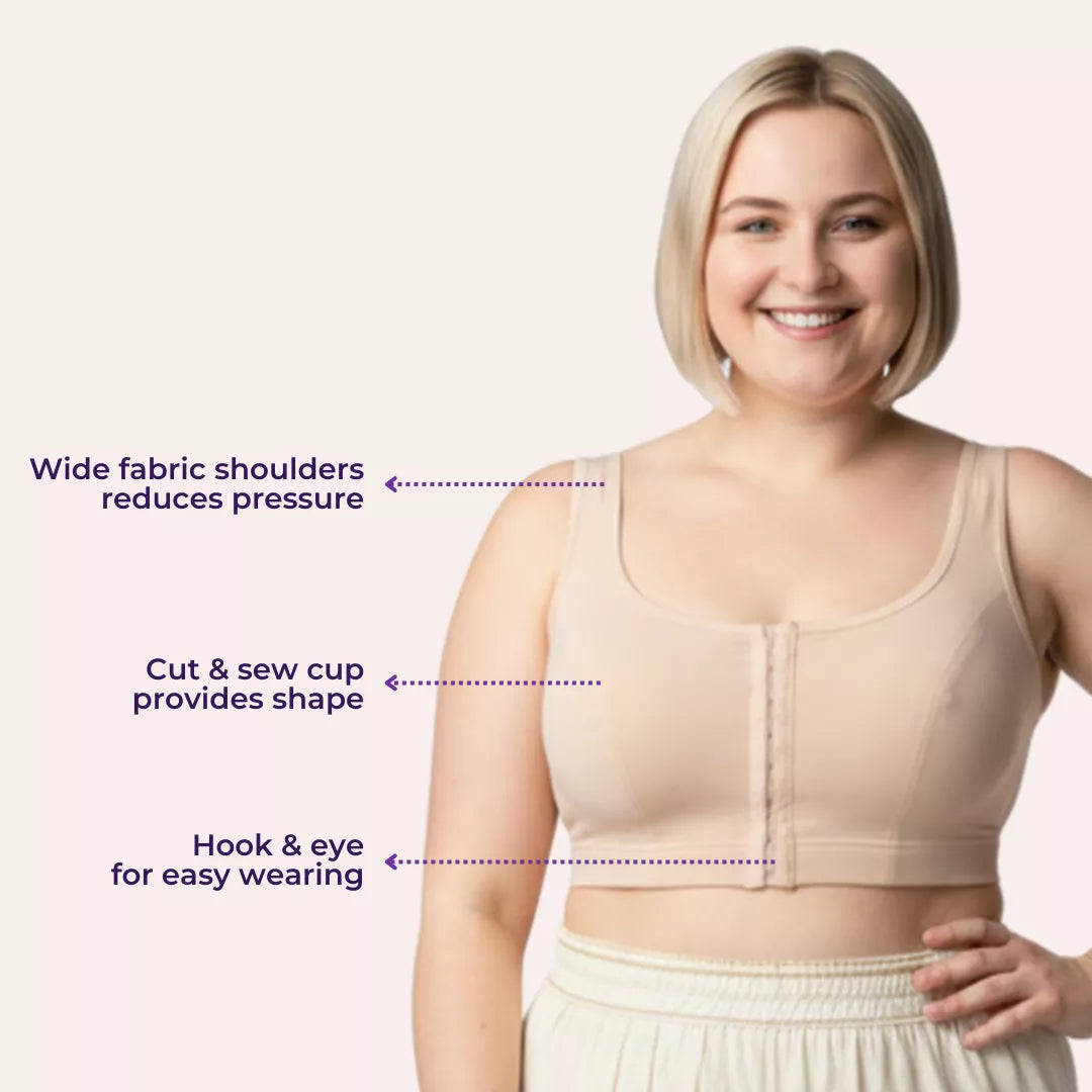 Front Open Hook Bra For Plus Size Detailing-Skin