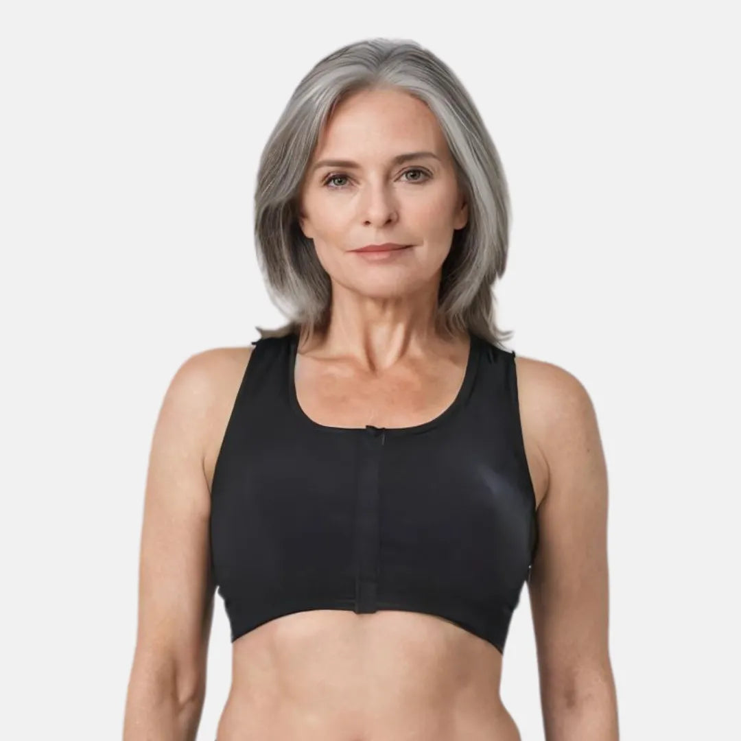 Front Open Bra For Elderly | Non Padded | Non Wired | Racerback | High Back Rise | Full Coverage
