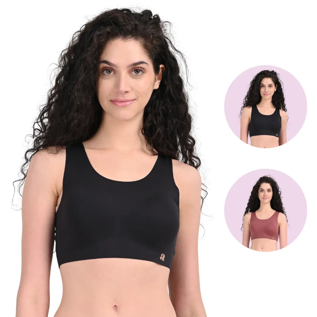 Full Coverage T Shirt Bra For Women Black & Mesa Rose