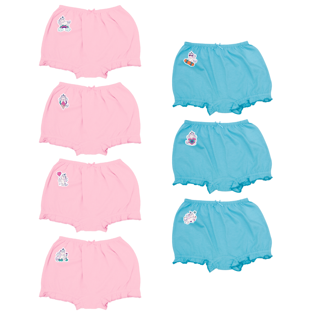 Girls Bloomers Mixed Colors 7 Pack