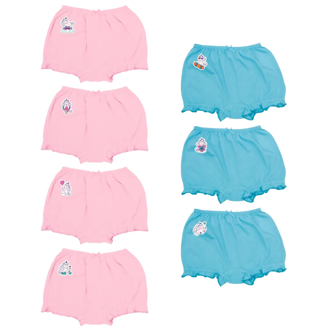 Girls Bloomers Light Pink & Light Blue Colors 7 Packs