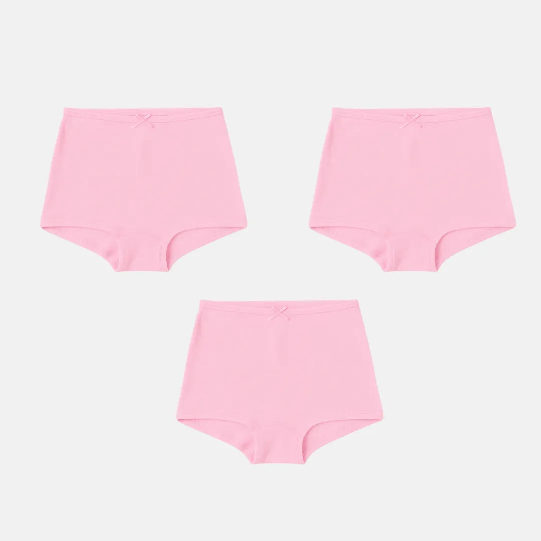 Girls Boyshort Underwear Light Pink Pack Of 3