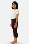 capris leggings for girls -brown color
