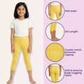 Girls Capris Features Yellow