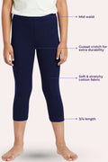 navy blue color capris - for girls