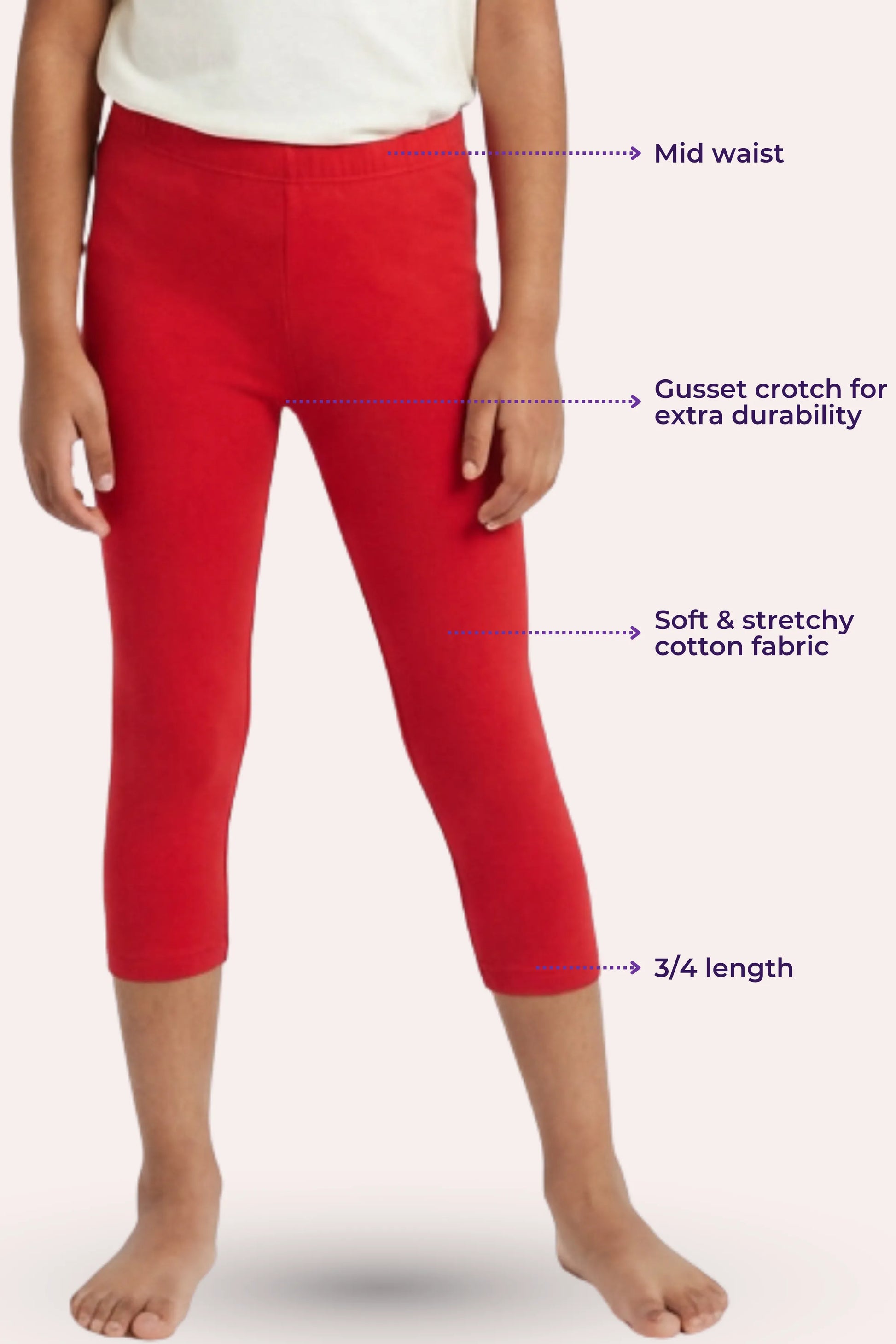 red color- leggings  -for girls