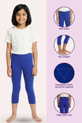 Cropped Leggings Royal-Blue for girls