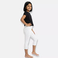 Girls Cropped Leggings White