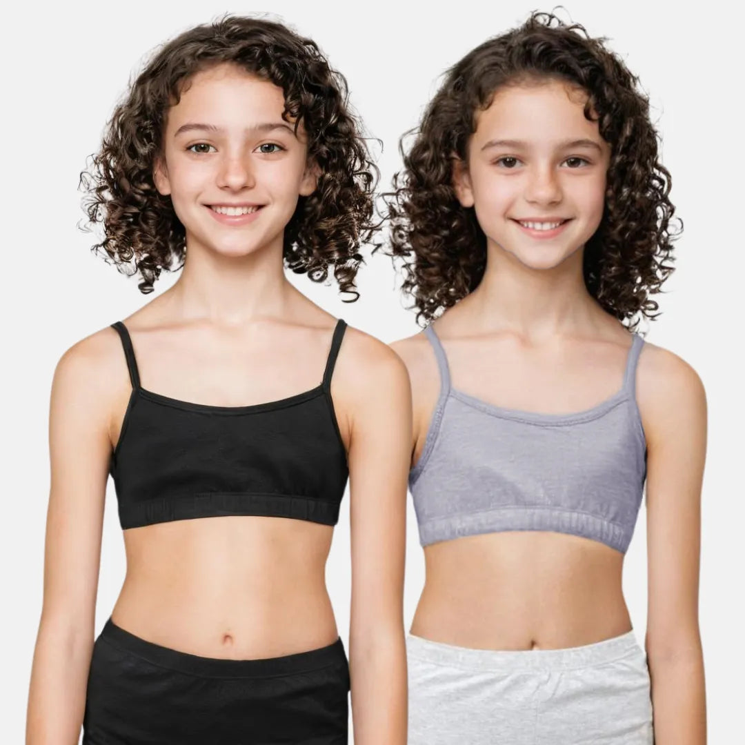 Good Bras For Teens  Black & Grey