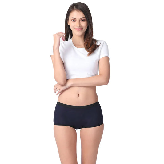 Modal Period Panty For Heavy Flow | Boxer Fit | Prevents Front, Back & Inner Thigh Stains