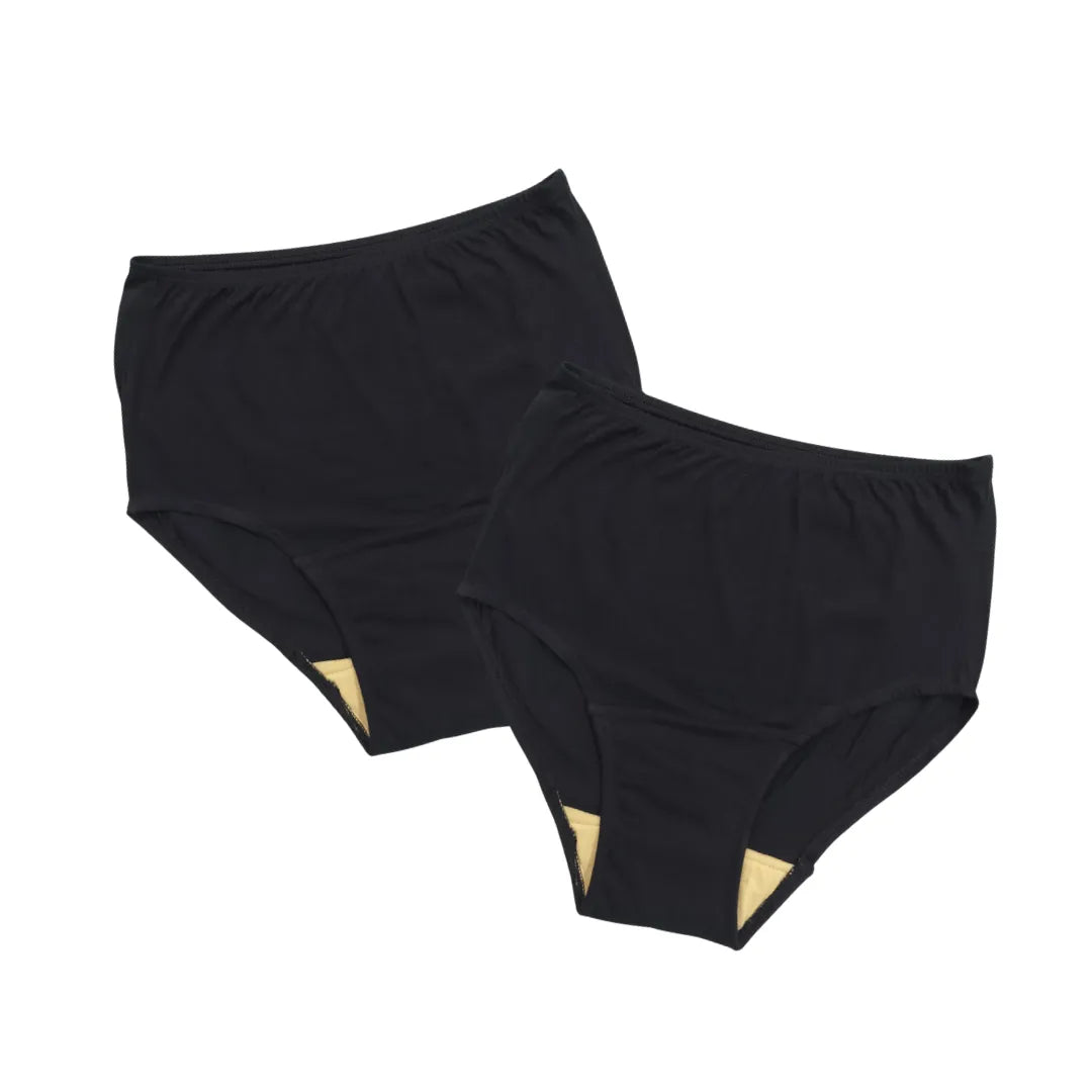 High Waist Incontinence Panties For Seniors Navy Blue Pack Of 2