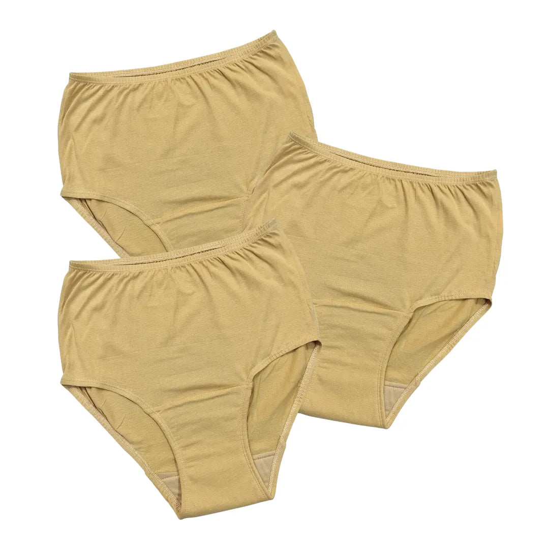 High Waist Incontinence Panties For Seniors Skin Pack Of 3