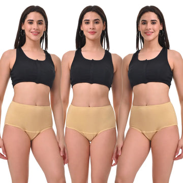 High Waist Incontinence Panties Skin Pack Of 3 