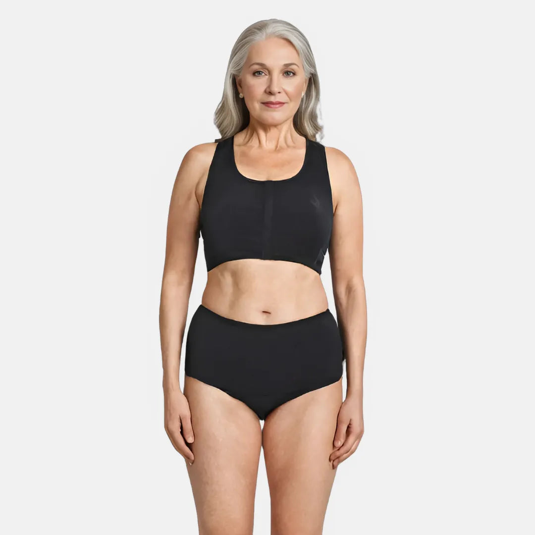 High Waist Cotton Briefs For Senior Women Black