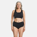High Waist Cotton Briefs For Senior Women Black