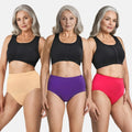 High Waist Cotton Briefs For Senior Women Skin, Dark Pink & Magenta
