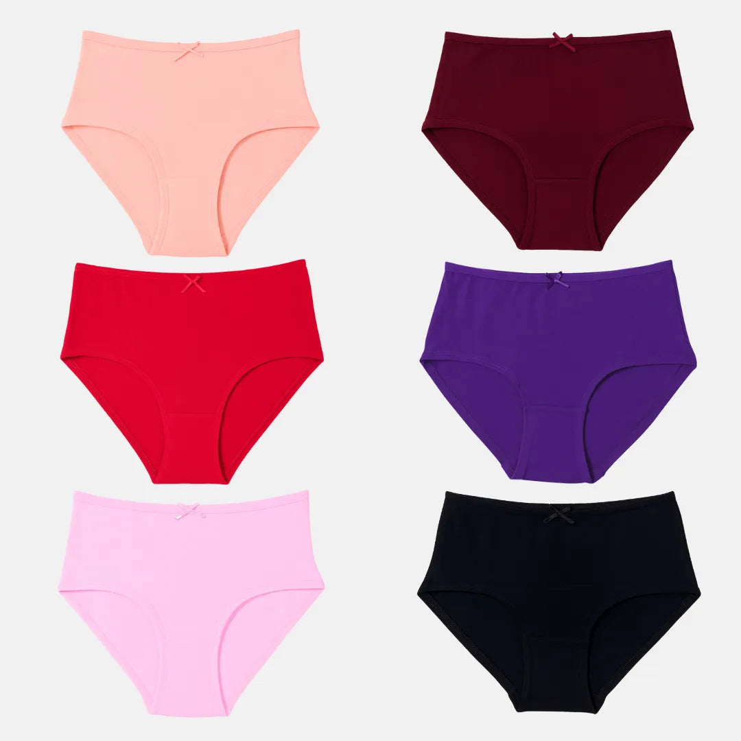 Hipster Briefs Peach, Wine, Dark Pink, Magenta, Light Pink & Black