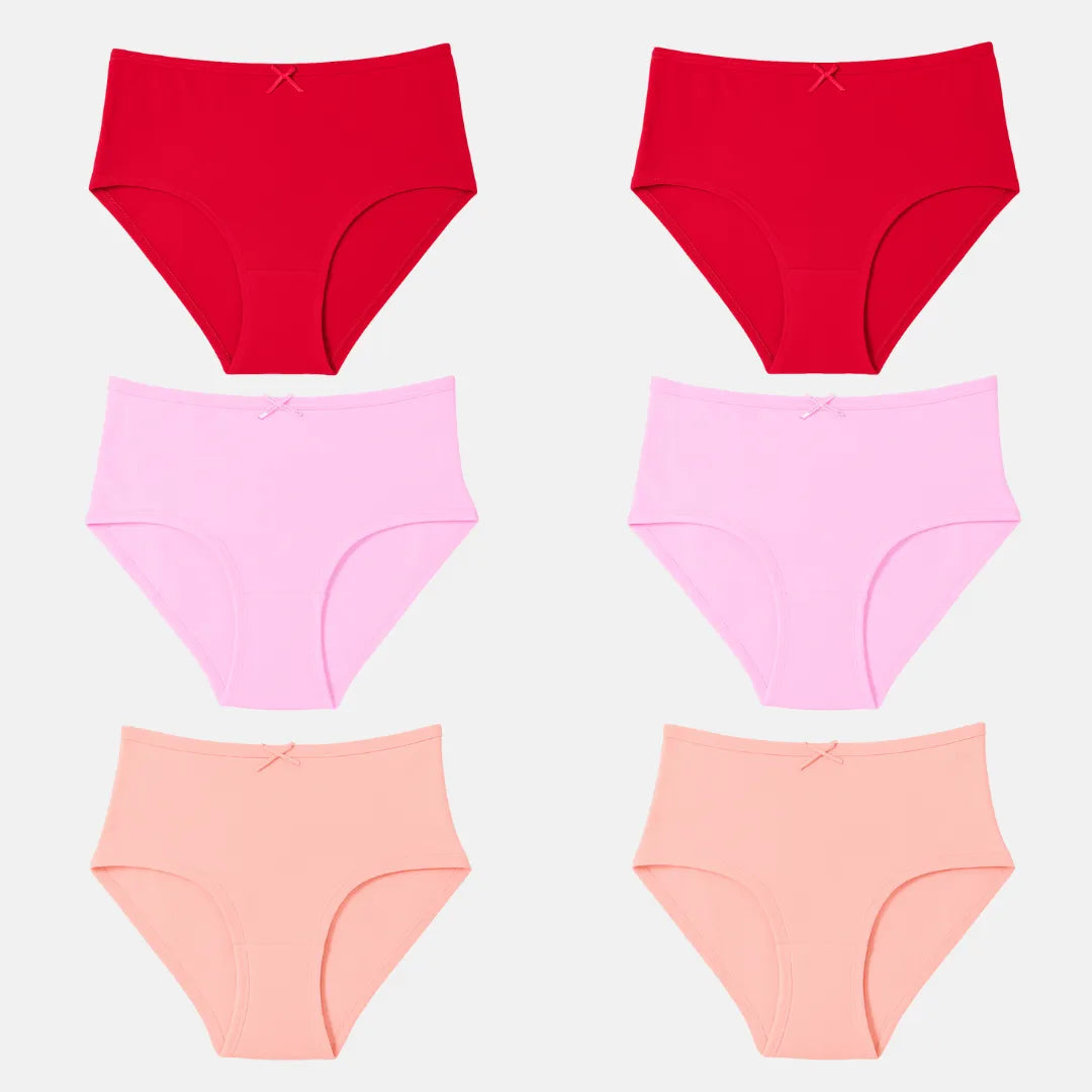 Hipster Panties Dark Pink, Light Pink & Peach