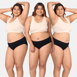 Hipster Panties For Periods Black Pack Of 3