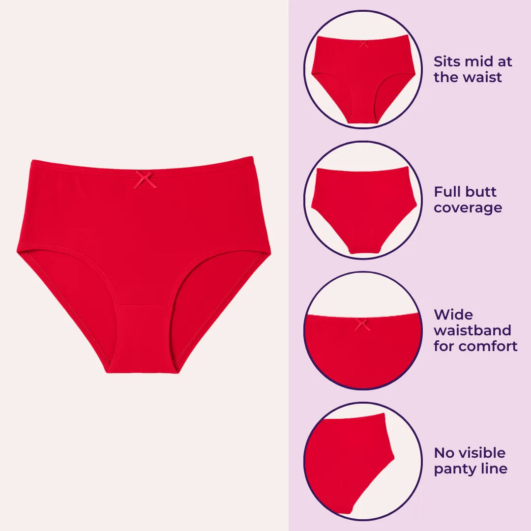 Hipster Panties Dark Pink, Light Pink & Peach