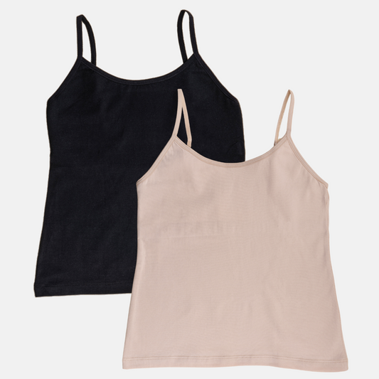 Teen Camisole | Flat Padded | Prevents Show Of Nipple Buds | Pack Of 2