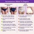 Incontinence Bikini Vs Diapers-Curvy Royal Blue