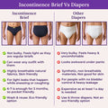 Incontinence Brief Vs Other Diapers Navy Blue Color