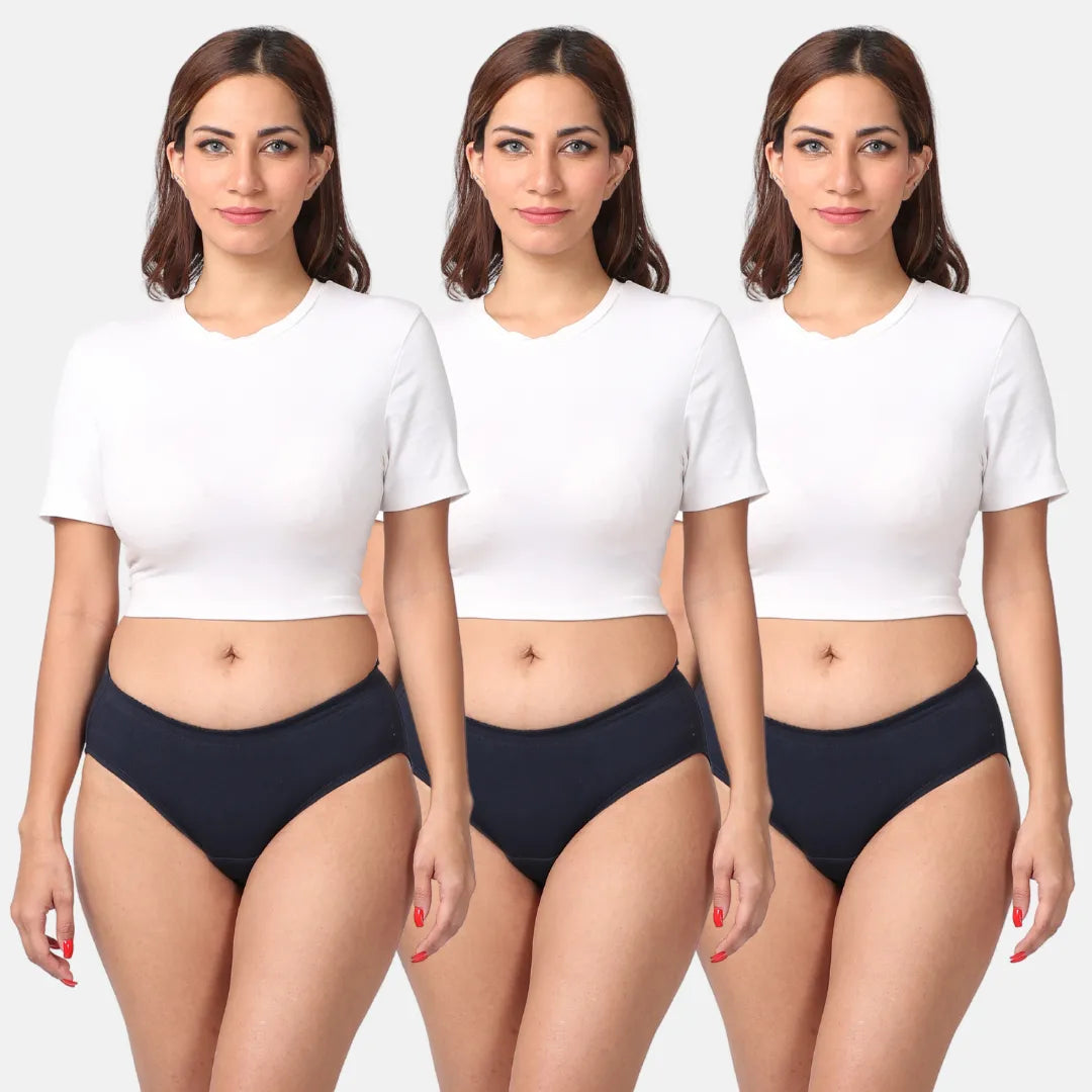 Incontinence Panties For Women Navy Blue Pack Of 3