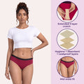 Incontinence Underwear For Women Features-Dark PinkIncontinence Panties Features 
