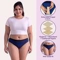 Incontinence Women's Panties-Curvy Royal Blue