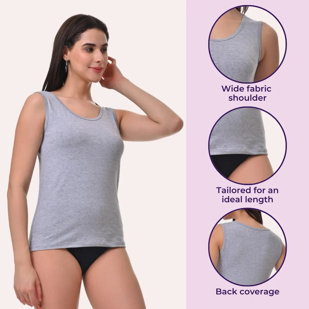 Women Inner Wear Top Grey Pack Of 1