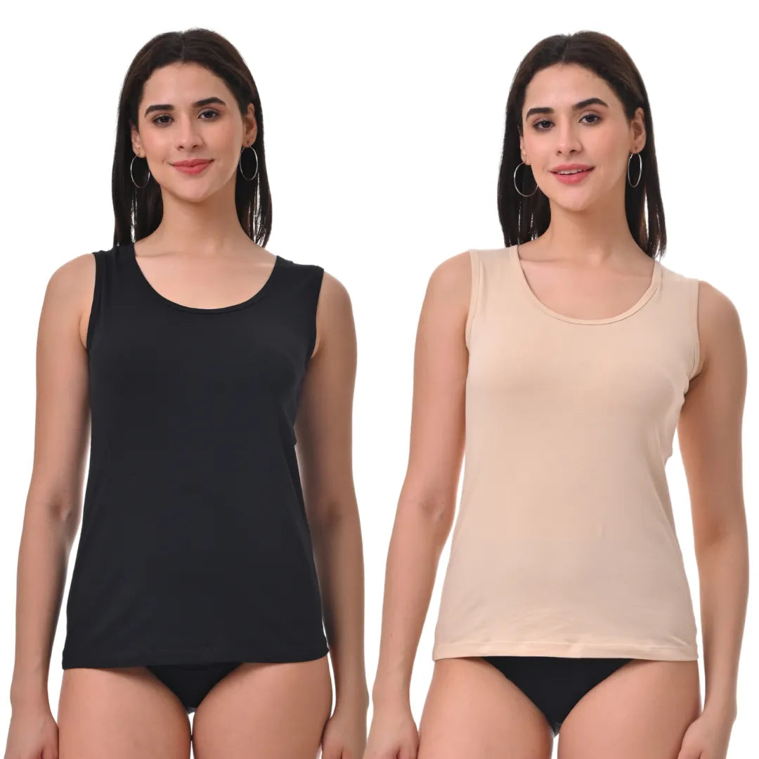 Inner Tank Top For Women Black & Skin