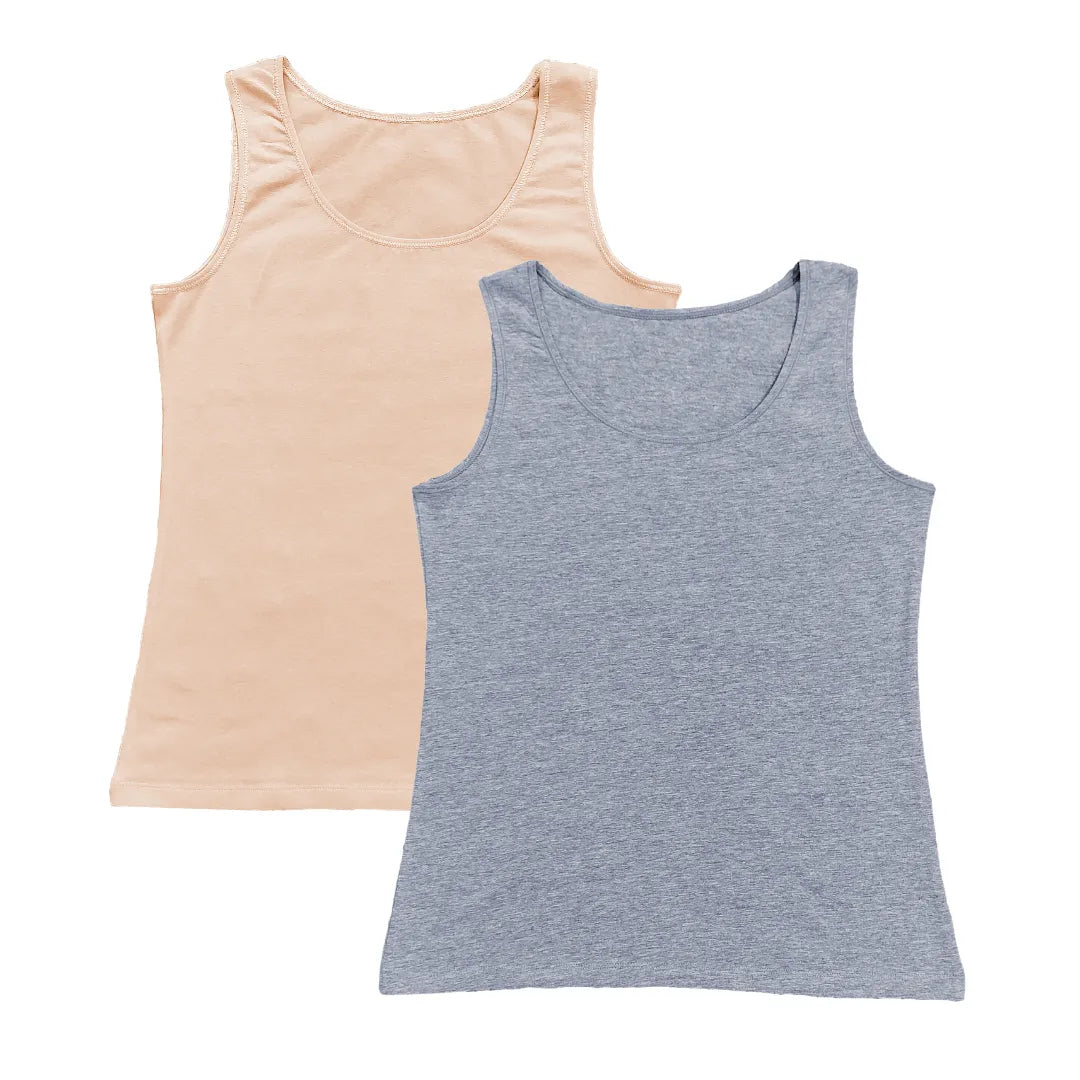 Inner Tank Tops For Elderly Skin & Grey