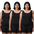 Inner Top For Plus Size Women Black Pack Of 3