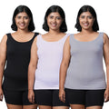 Inner Top For Plus Size Women Black, White & Grey