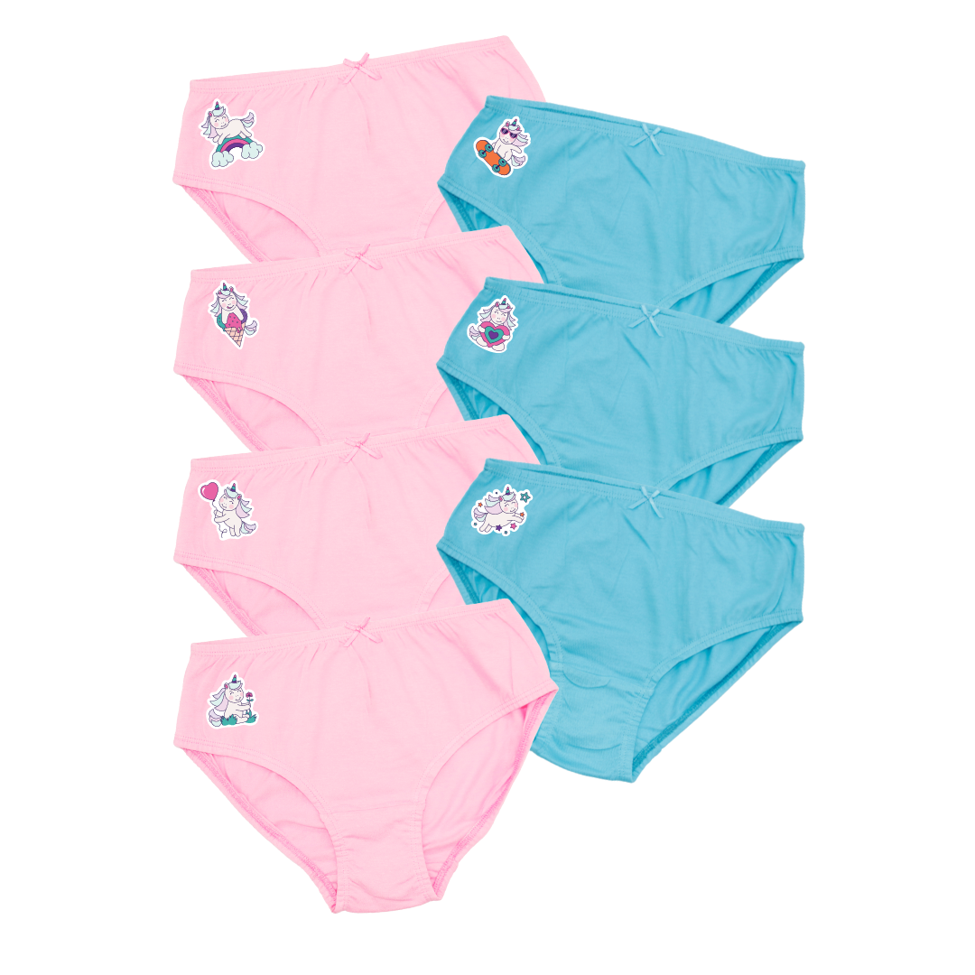 Kids Panties Light Pink & Light Blue 7 Pack