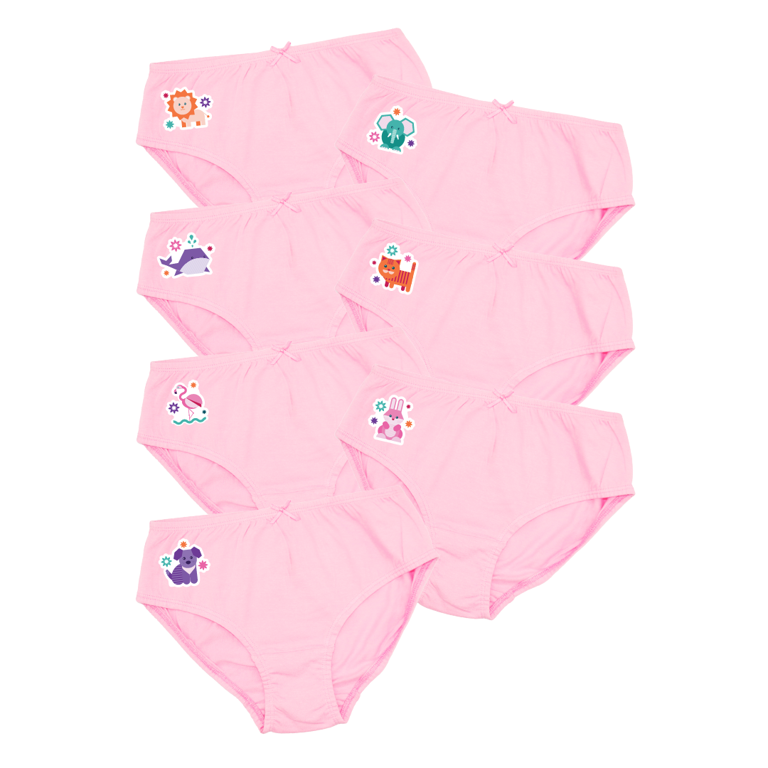 Kids Panties Pink 7 Pack