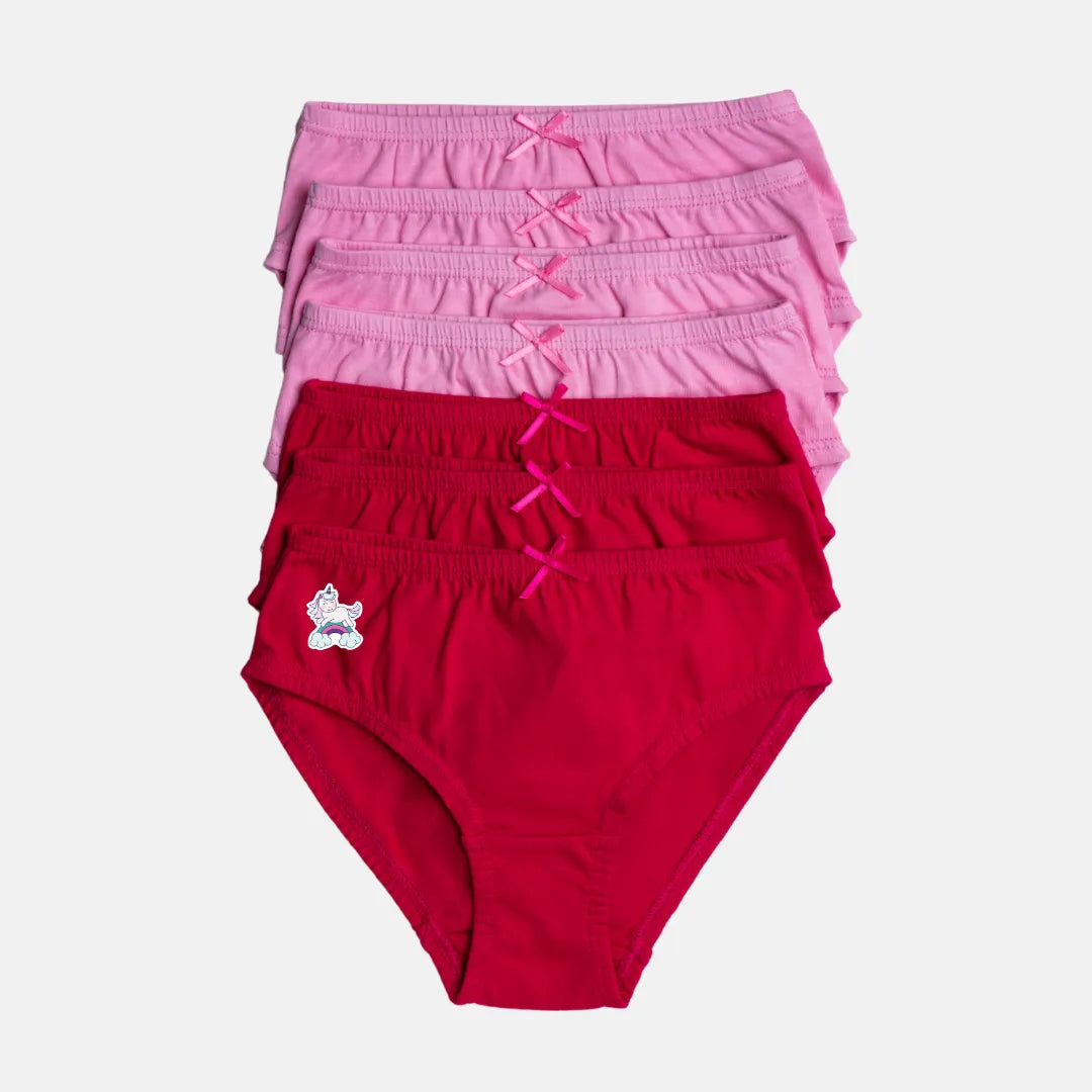 Kids Panties Light Pink & Dark Pink 7 Pack