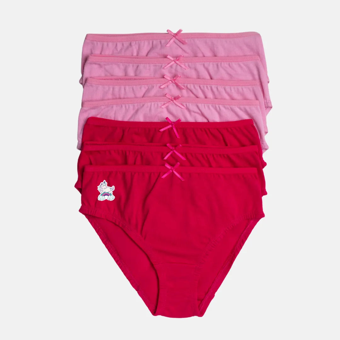 Kids Panties Light Pink & Dark Pink 7 Pack