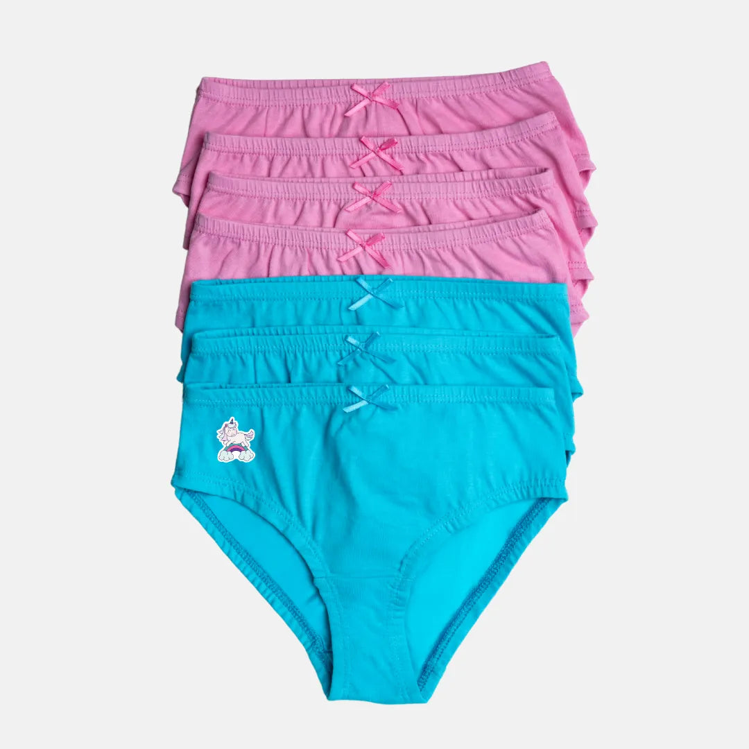 Kids Panties Light Pink & Light Blue 7 Pack