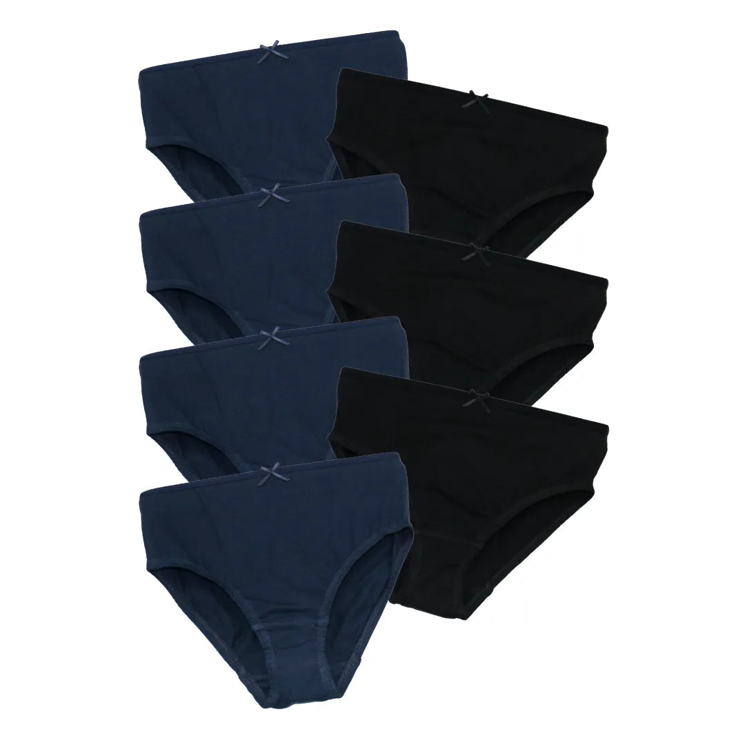 Kids Panties Navy Blue & Black 7 Pack