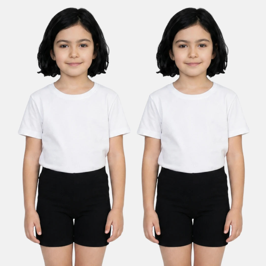 girls wearing undershorts -color- Black -pack of 2