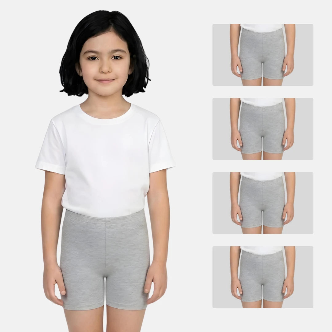 girls wearing undershorts - color- grey