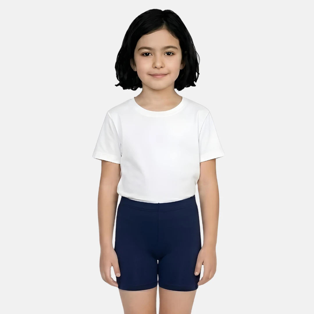 girls wearing undershorts -color- Navy blue