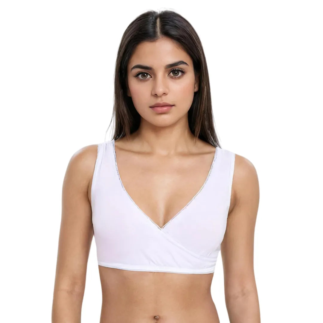 Ladies Plunge Bra White Pack Of 1