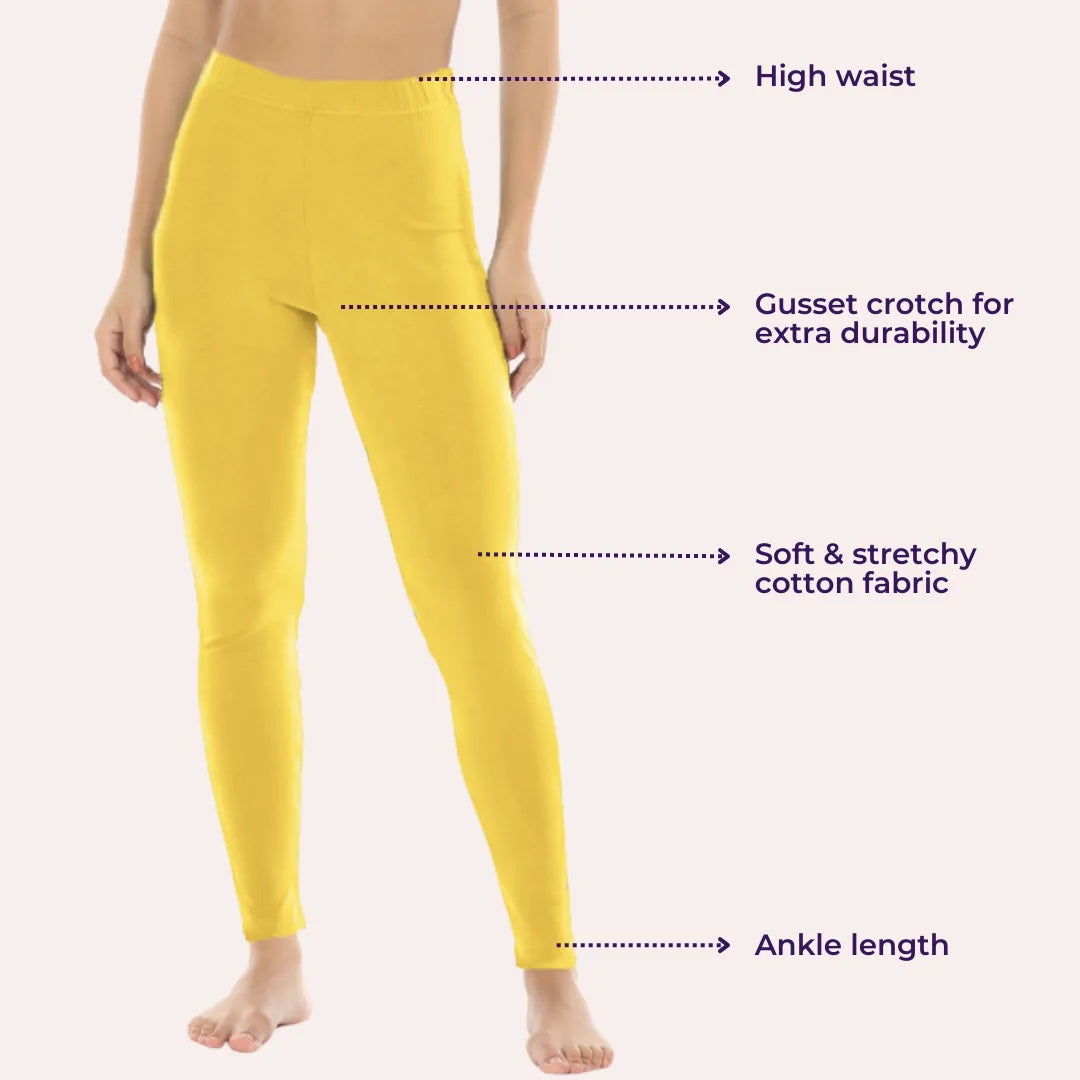 Ladies Leggings-Yellow