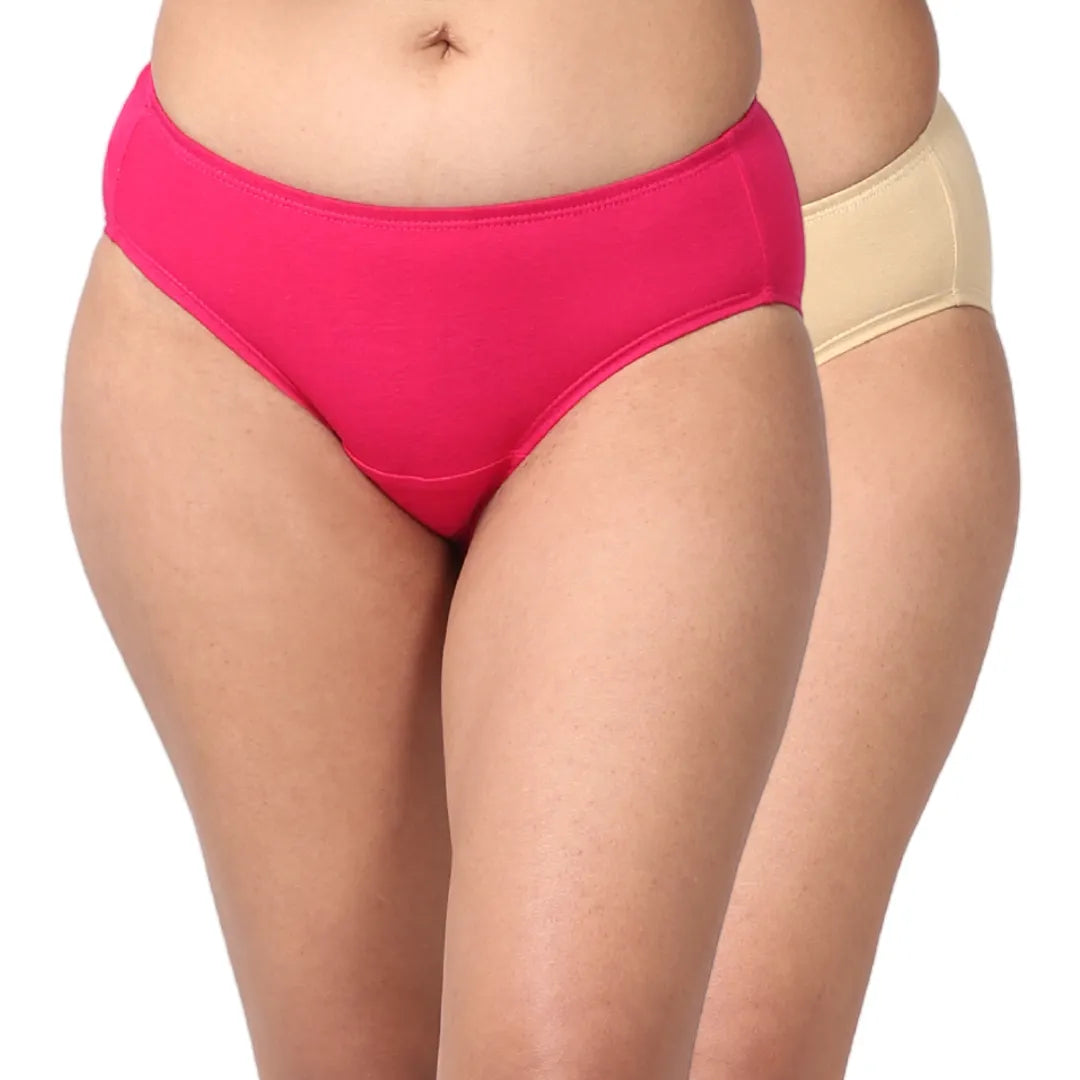 Leak Proof Underwear For Women Dark Pink & Skin