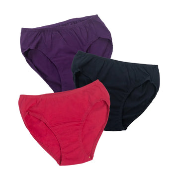 Leakproof Panty For Senior Women Magenta, Navy Blue & Dark Pink